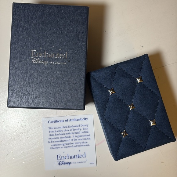 Enchanted Disney Fine Jewelry Diamond Majestic Princess Castle Pendant Necklace - Picture 5 of 6